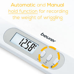 Beurer Baby Scale and Pet Scale BY90 auto and manual hold
