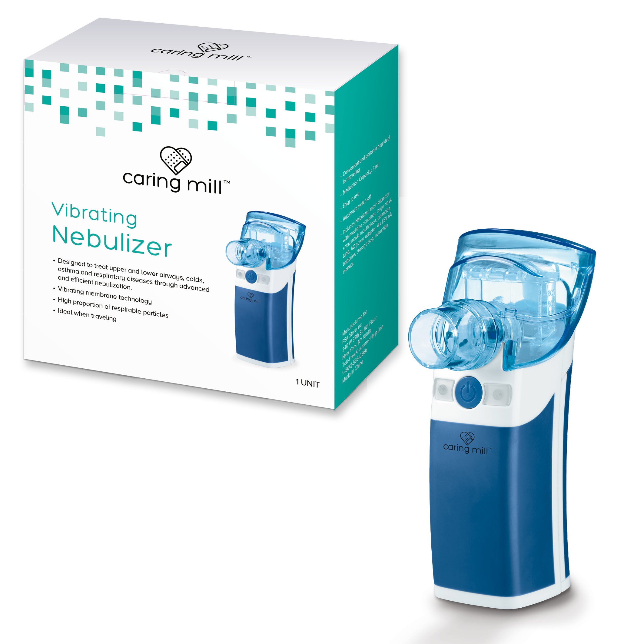 Caring Mill by Beurer Vibrating Mesh Nebulizer, IH50CM