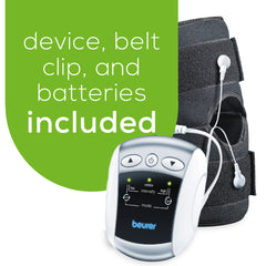 Beurer EM34 2-in-1 Knee & Elbow TENS Unit what's included