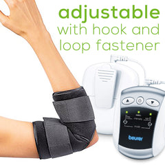 Beurer EM34 2-in-1 Knee & Elbow TENS Unit adjustable hook and loop fastener 