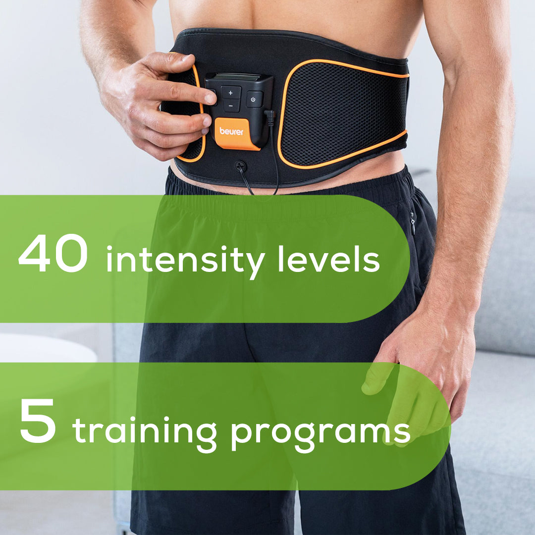 Beurer Abdominal Muscle EMS Belt EM37 with 5 training problems and 40 intensity levels
