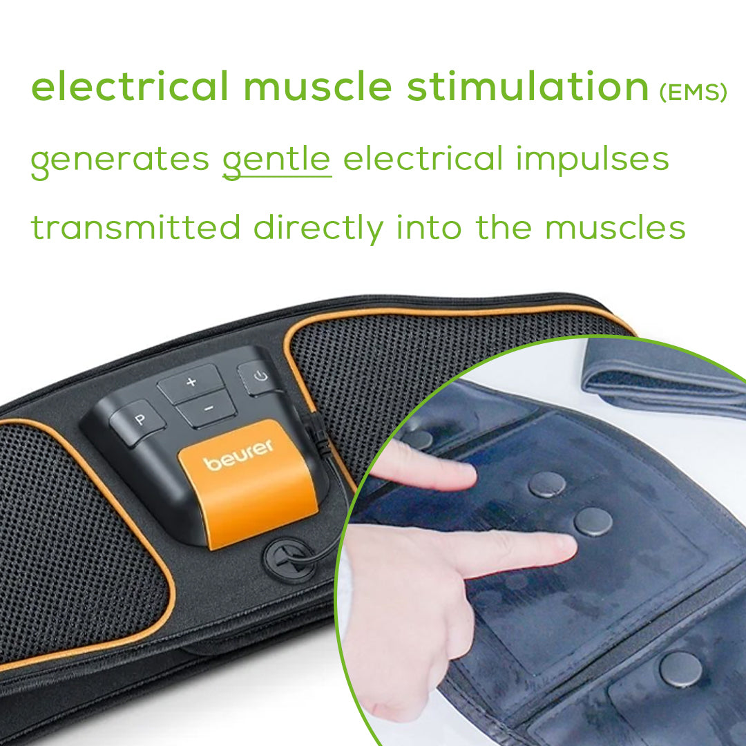 Beurer Abdominal Muscle EMS Belt EM37 electrical impulses transmitted to the muscles
