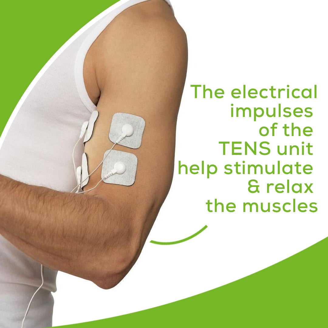 Beurer EM44 TENS - Estimulador muscular con 50 niveles de intensidad para  aliviar el dolor muscular, incluye 4 almohadillas TENS de electrodos, clip