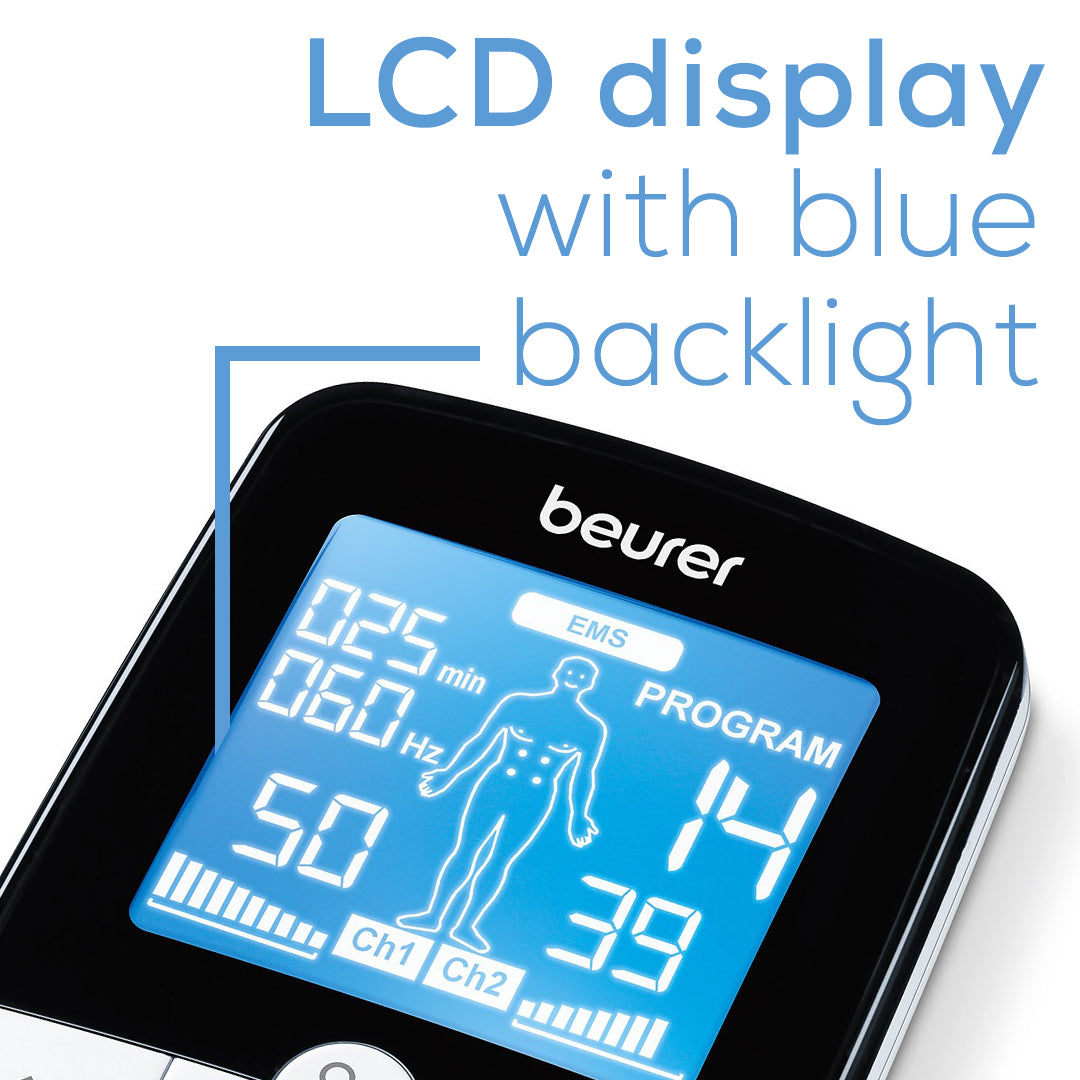 Beurer Digital EMS + TENS Device, EM49 LCD display