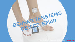 Beurer EM 49 TENS/EMS digital, dispositivo de corriente de estimulación 3  en 1 para el alivio del dolor y entrenamiento, función de masaje, incluye 4  electrodos, Color Blanco : .es: Salud y cuidado personal