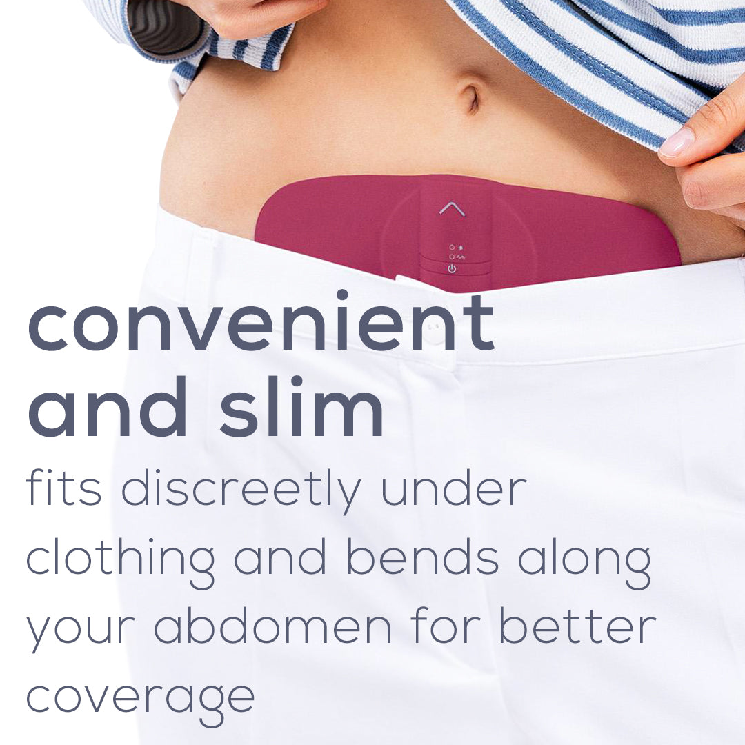 Beurer Menstrual Relief Relax EM50 convenient and slim fits discreetly under clothing and bends along your abdomen 