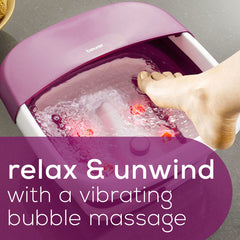Beurer FB30 Collapsible Foot Bath relax and unwind with a vibrating bubble massage 