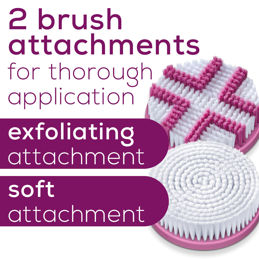 Beurer Facial Cleansing Brush 2 brush attachments exfoliating and soft attachment