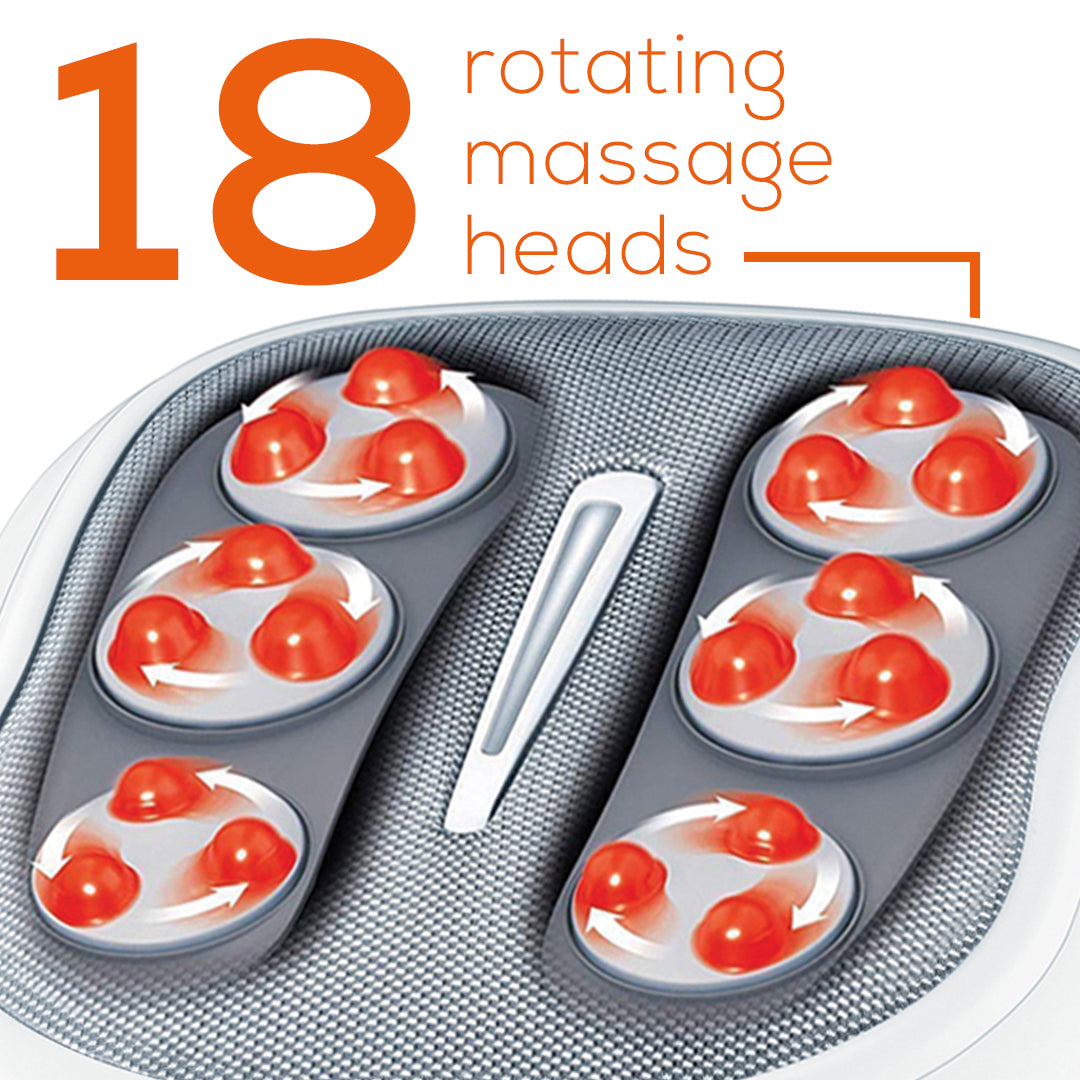 Beurer FM60 Shiatsu Foot Massager 18 rotating massage heads