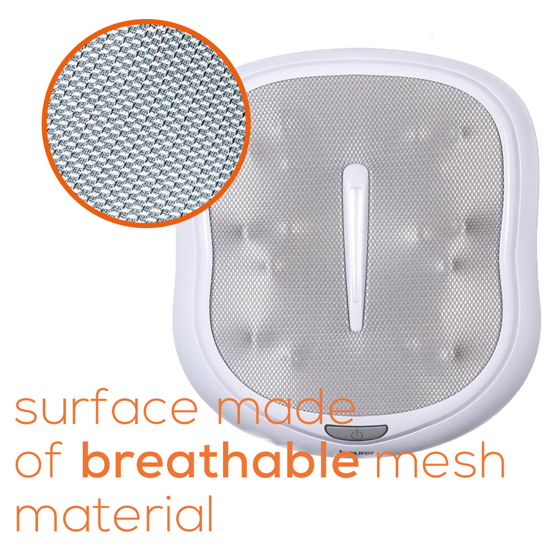 Beurer FM60 Shiatsu Foot Massager surface made of breathable mesh material