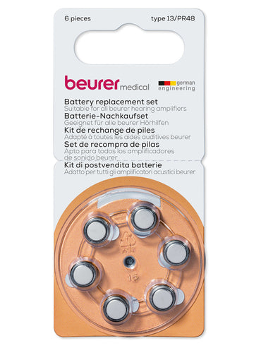 Pilas de repuesto para audífonos Beurer para HA20 / HA50 #641.04