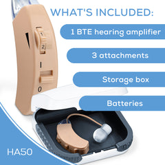 Beurer HA50 Hearing Amplifier whats included