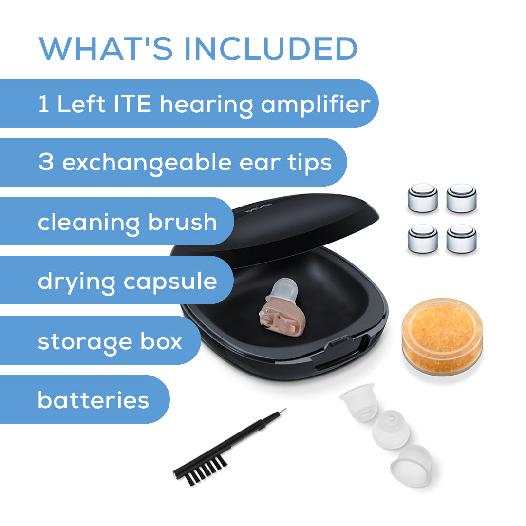 Amplificador auditivo digital intrauditivo único Beurer (izquierdo), H –  Beurer North America