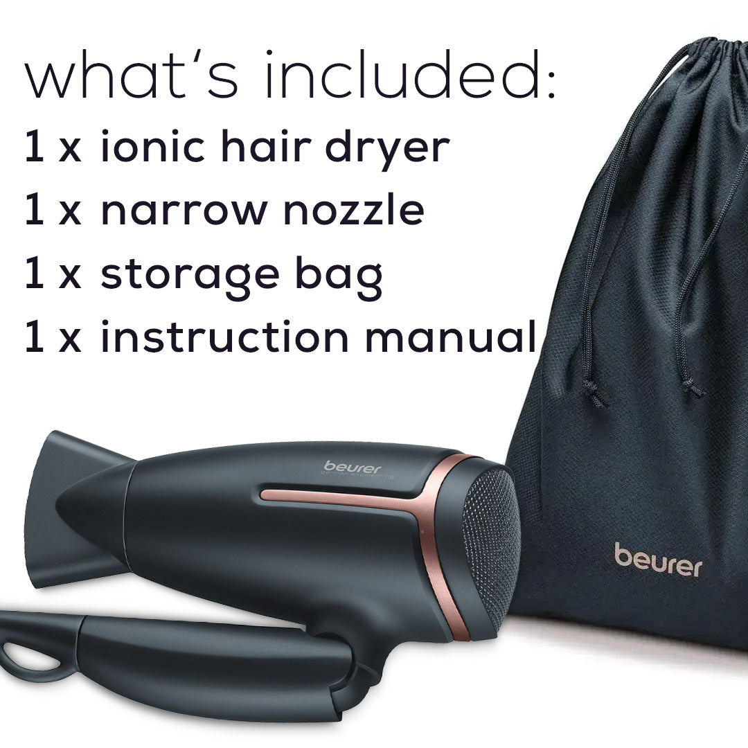 Travel Ionic Hair Dryer, HC25 – Beurer North America