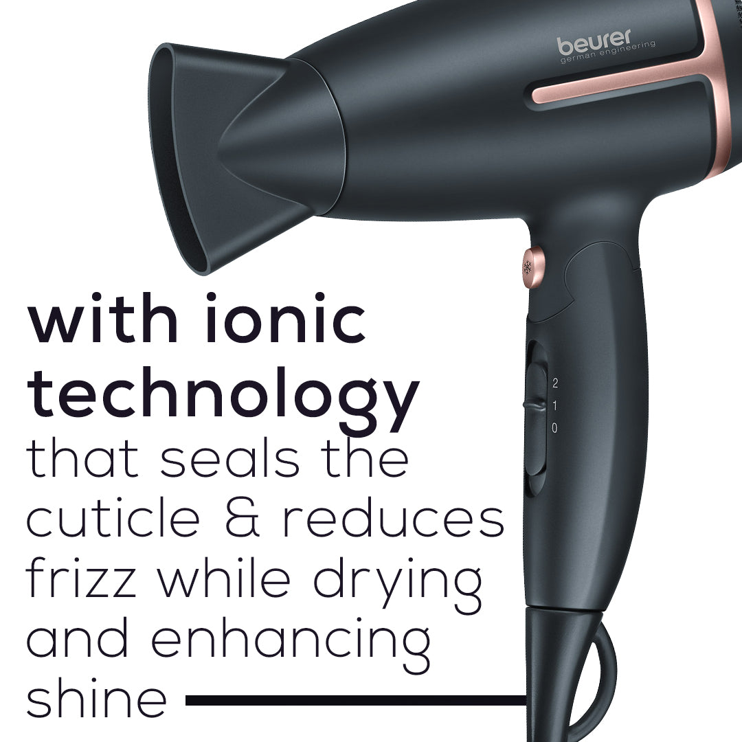 Beurer Ionic Travel Dryer, HC25 with ionic  tehcnology