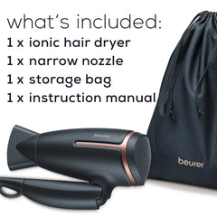 Beurer Ionic Travel Dryer, HC25 what's included