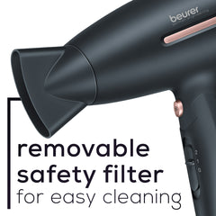 Beurer Ionic Travel Dryer, HC25 removable safety filter 