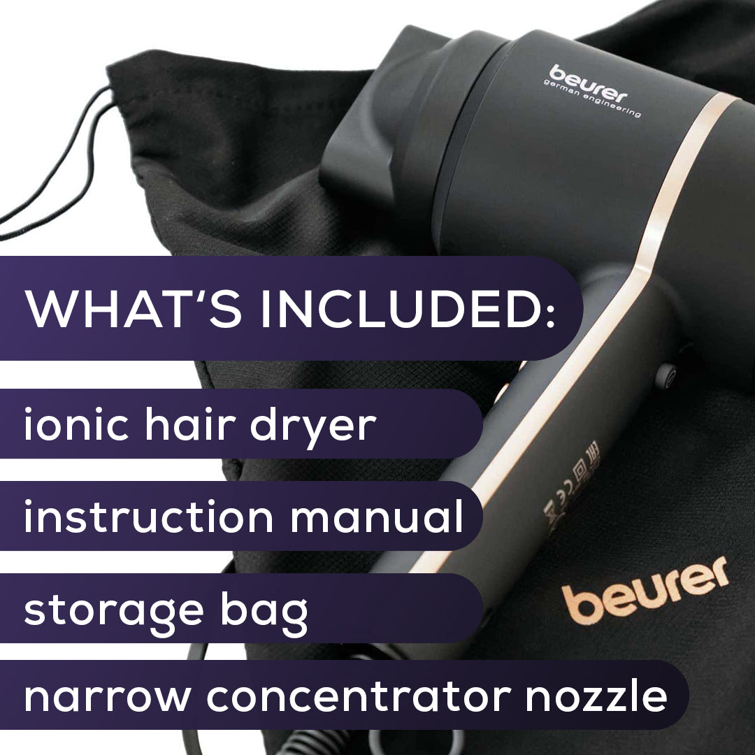 Beurer HC35 Ionic hair dryer what's included