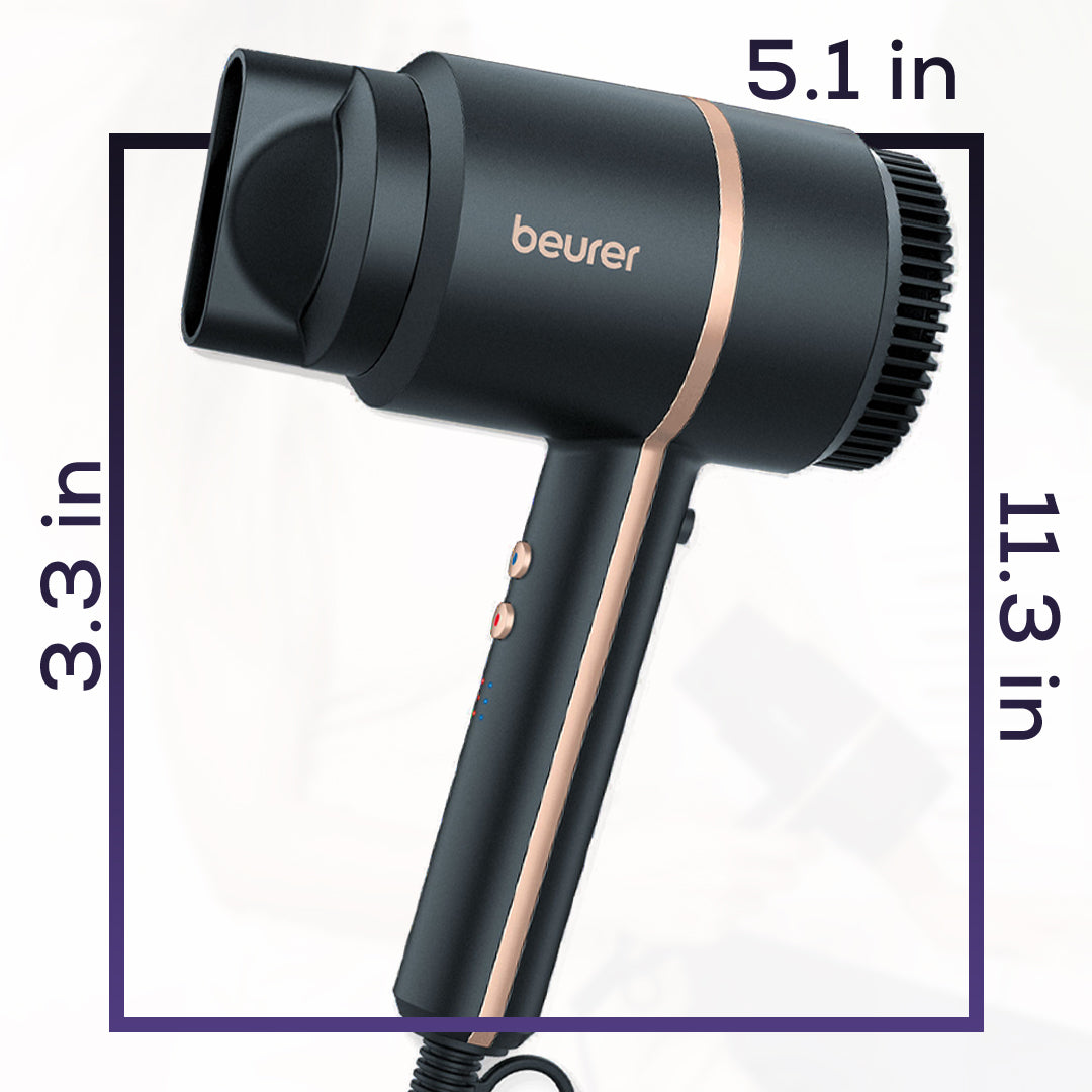 Beurer HC35 Ionic hair dryer dimension and size