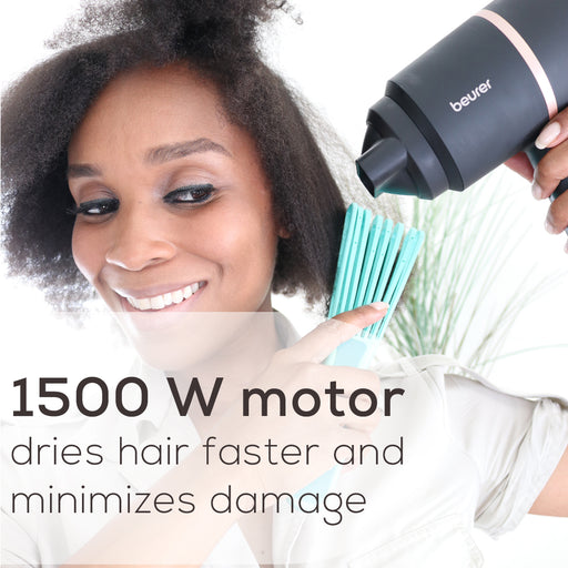 Beurer HC35 Ionic hair dryer 1500 w motor that dries hair faster and minimizes damage