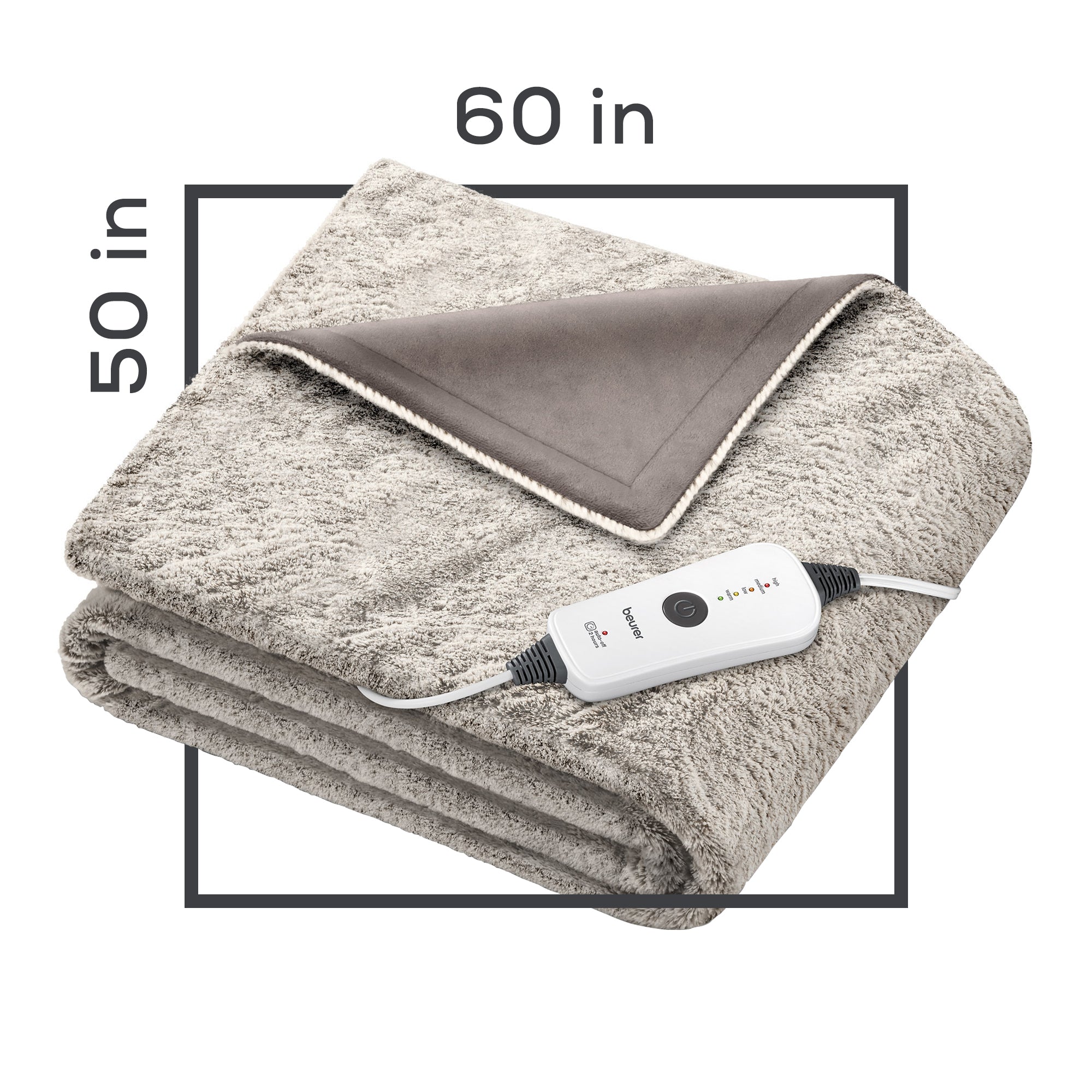 Nordic Lux Faux Fur Heated Electric Blanket, HD71N1