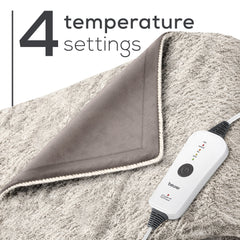 Beurer Nordic Lux Faux Heated Electric Blanket, HD71N 4 temperature settings