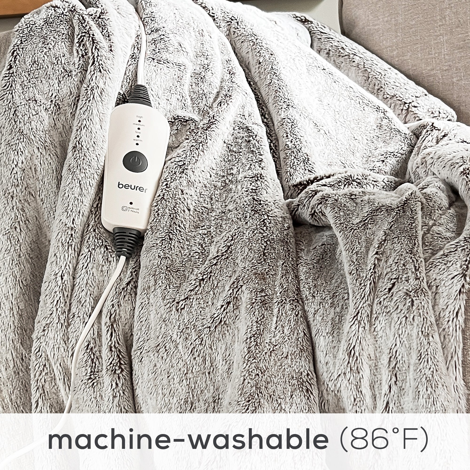 Beurer Nordic Lux Faux Heated Electric Blanket, HD71N machine washable
