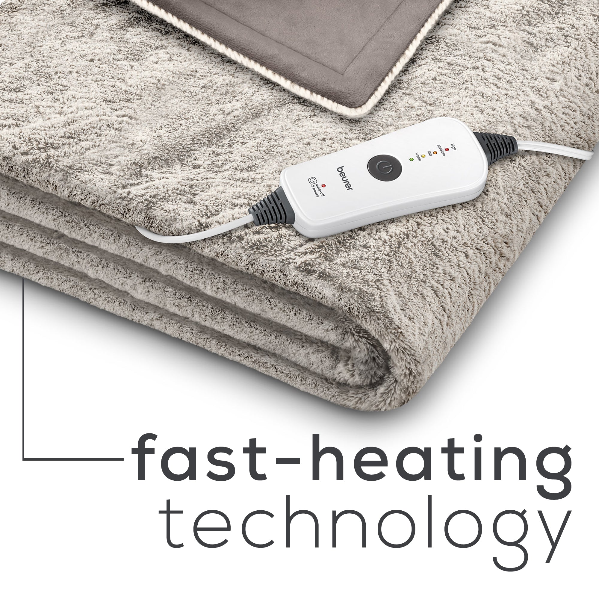 Nordic Lux Faux Fur Heated Electric Blanket, HD71N — Beurer North