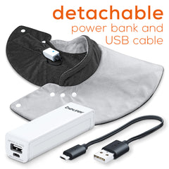 Beurer Portable Wireless Heated Seat Cushion HK47 detachable power bank and USB cable 