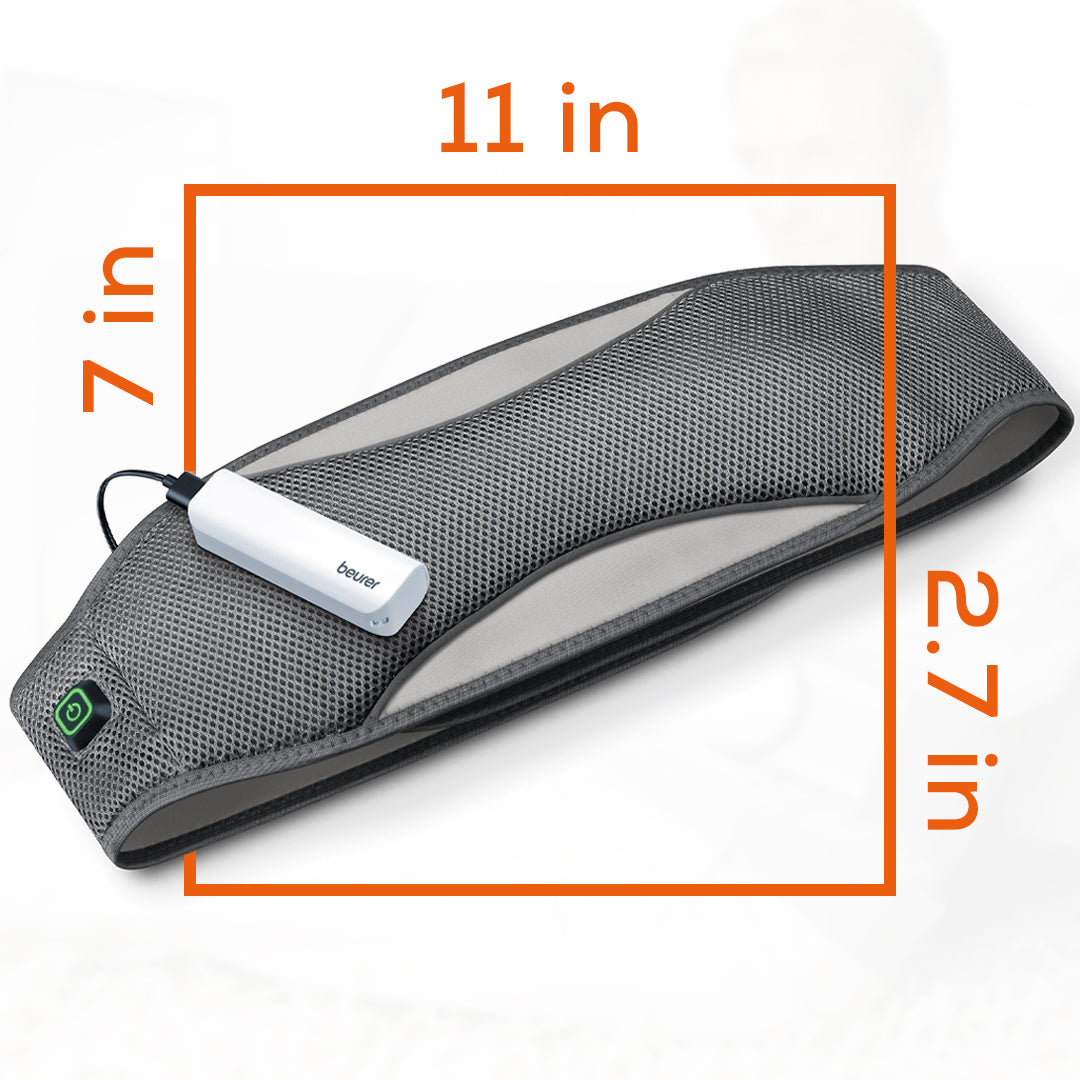 Beurer Portable Wireless Heating Belt Pad HK67 dimensions