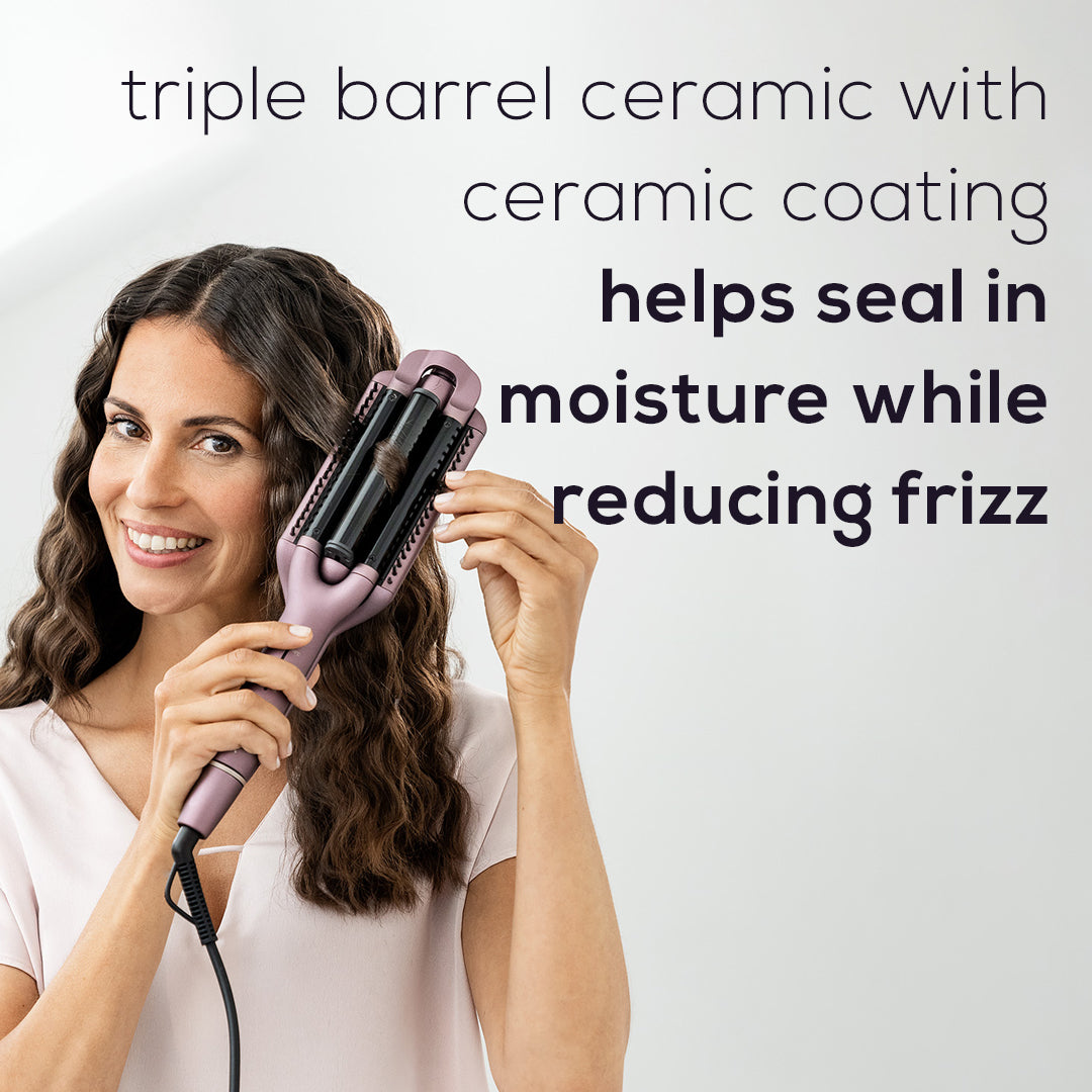 Beurer Wave Styler, HT65 4 different wave styles triple barrel ceramic with ceramic coating