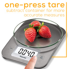 beurer kitchen scale ks26 multi functional  one press tare