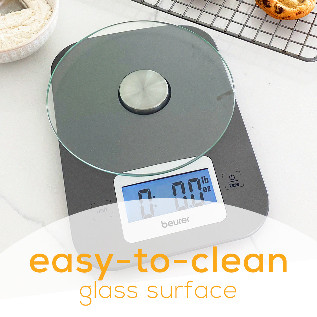 beurer kitchen scale ks26 multi functional easy to clean glass surface
