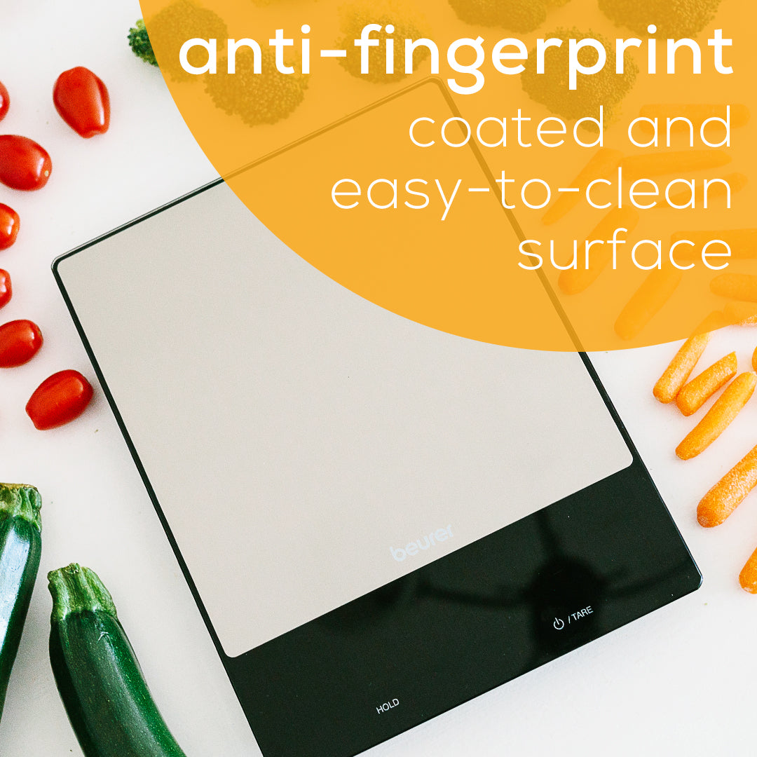 Beurer KS34 Digital Kitchen Food Scale anti fingerprint