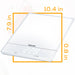 Beurer KS34 White Digital Kitchen Food Scale portable scale