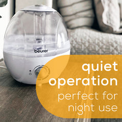 Beurer LB27 Ultrasonic Air Humidifier quiet operation perfect for night use