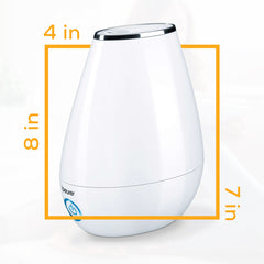 size dimensions Beurer 2 in 1 oil diffuser and humidifier LB37