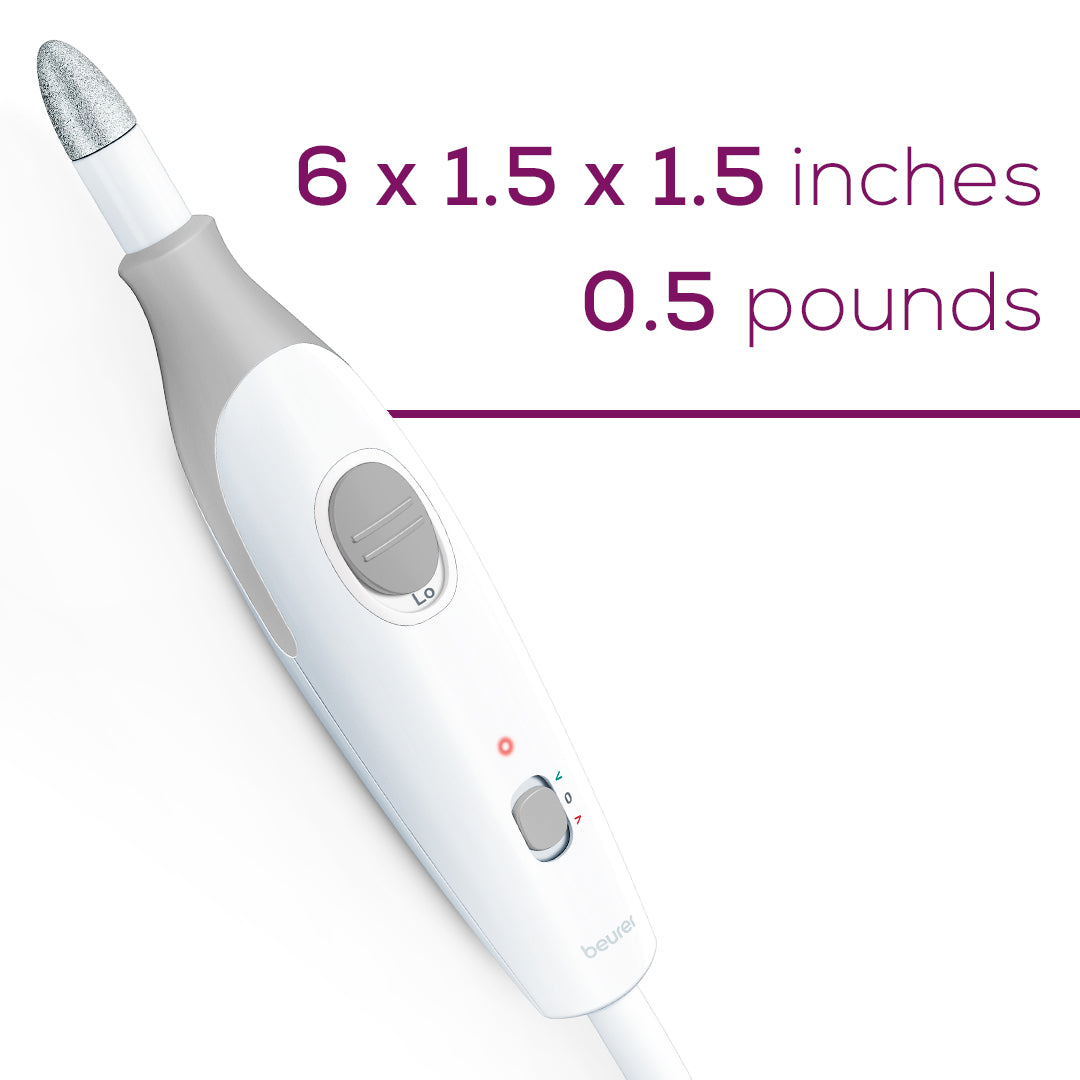 size and dimensions of the mani pedi MP42 by beurer