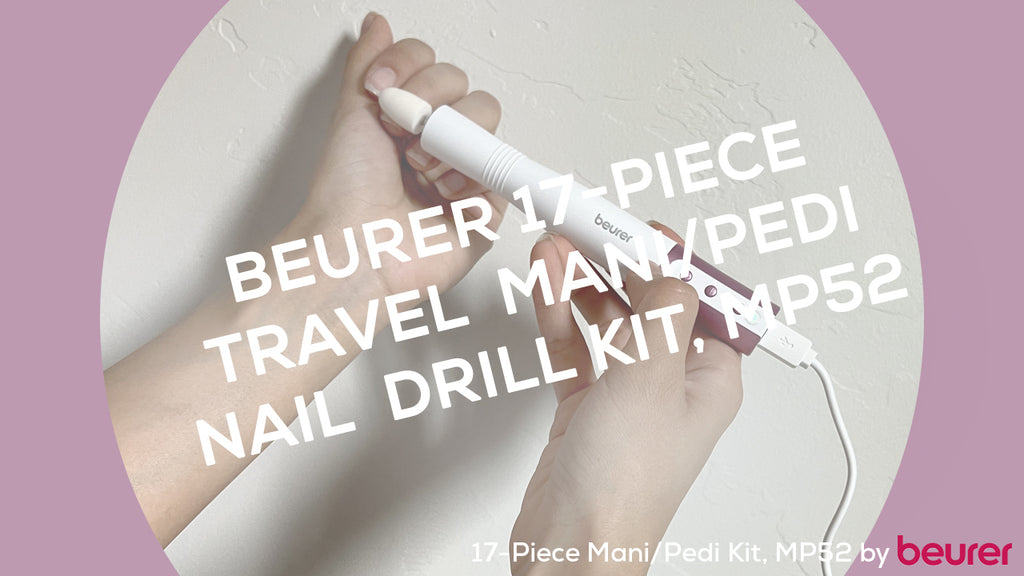 Beurer 17-piece Travel Professional Manicure & Pedicure Nail Drill Kit, MP52