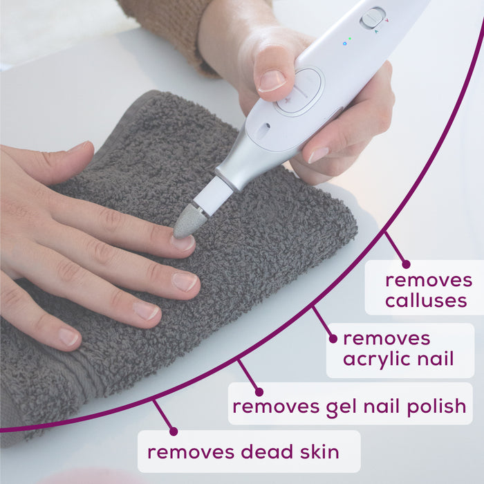 mani pedi MP42 by beurer removes calluses and acrylic nails