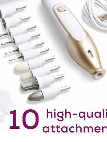 Professional Cordless 14-Piece Manicure & Pedicure Nail Drill Kit, MP64