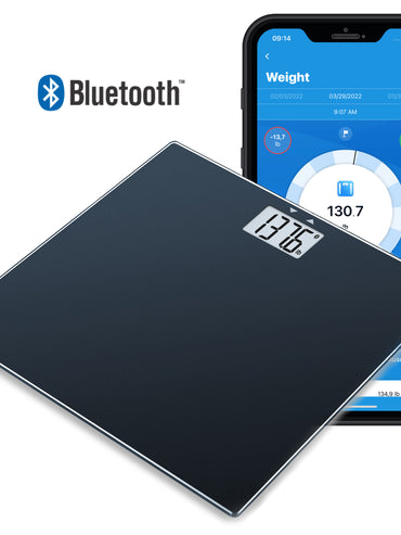 Glass Bluetooth Bathroom Scale | Smart Weight & BMI Tracking