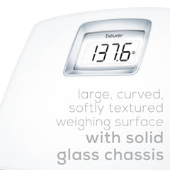 Beurer PS25 Personal Bathroom Scale solid glass surface