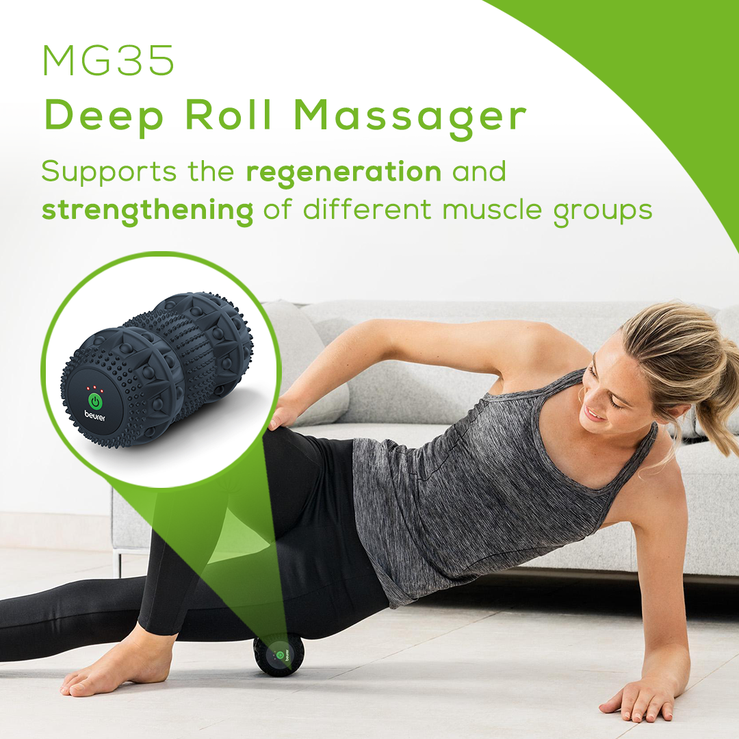 Beurer MG35 3-Speed Vibrating Massage Roller  supports regeneration and strengthening 