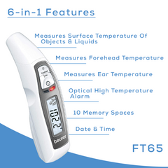 Beurer FT65 Multifunction Infrared Thermometer features