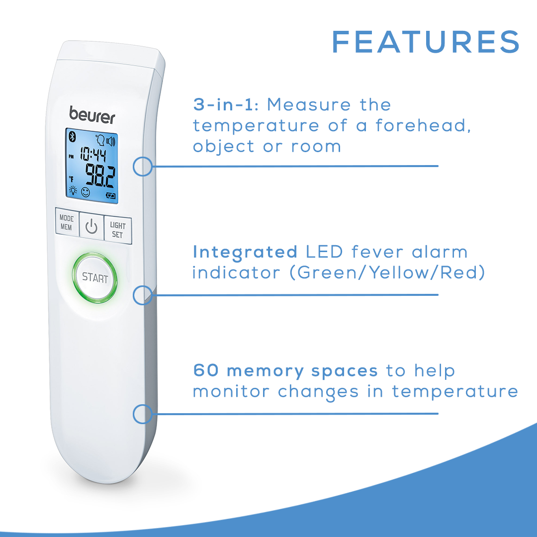 Beurer Bluetooth Non-Contact Thermometer FT95 features