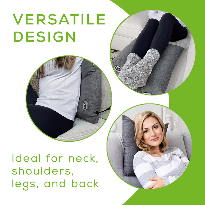 Beurer MG147 Shiatsu Massage Cushion - 4 Rotating Heads With Heat For Neck, Back & Shoulders