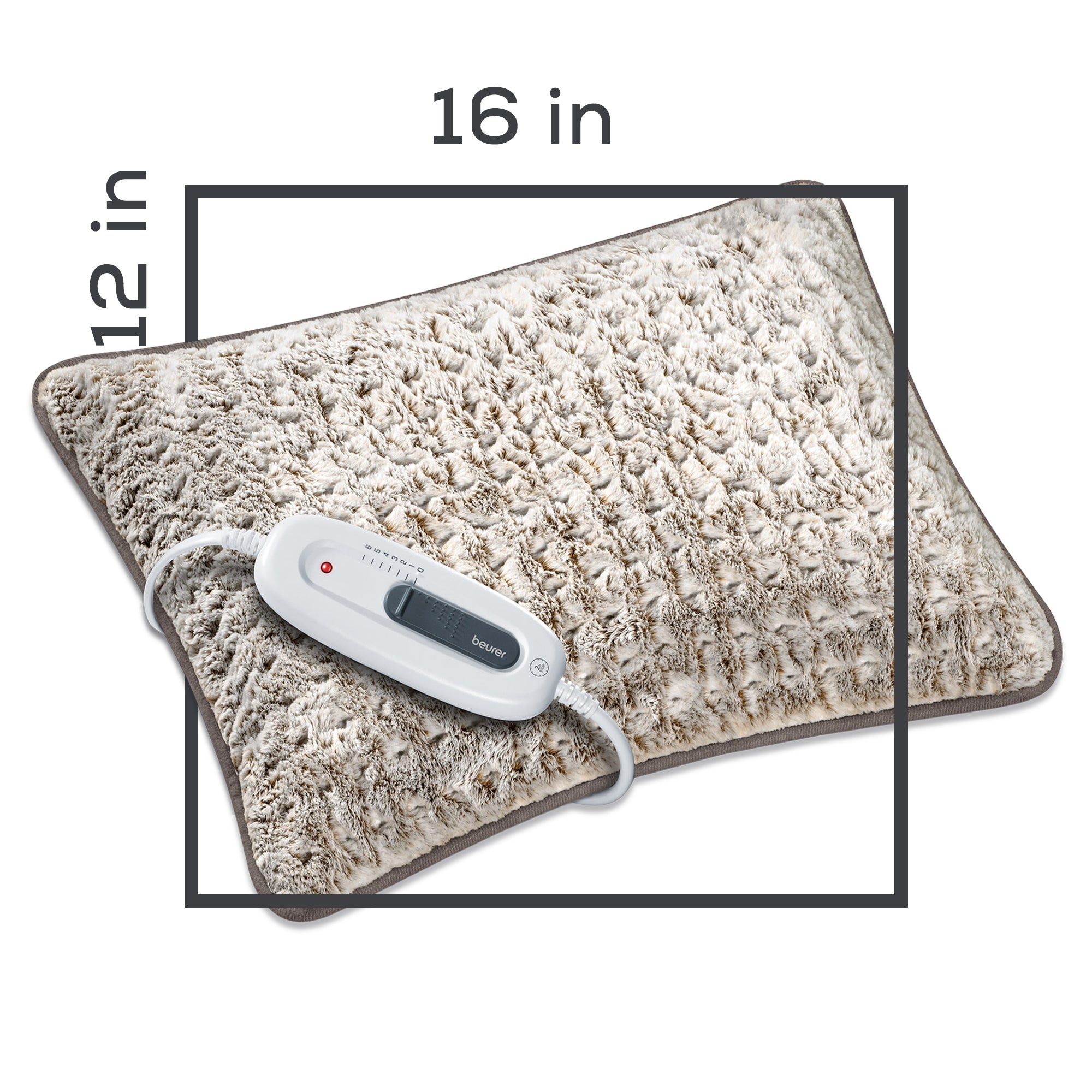 Beurer Nordic Line Faux Fur Heated Pillow, UHP48N size