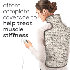 Beurer Nordic Line Faux Fur Back and Neck Heating Pad, UHP53N offers complete coverage to help muscle stiffness