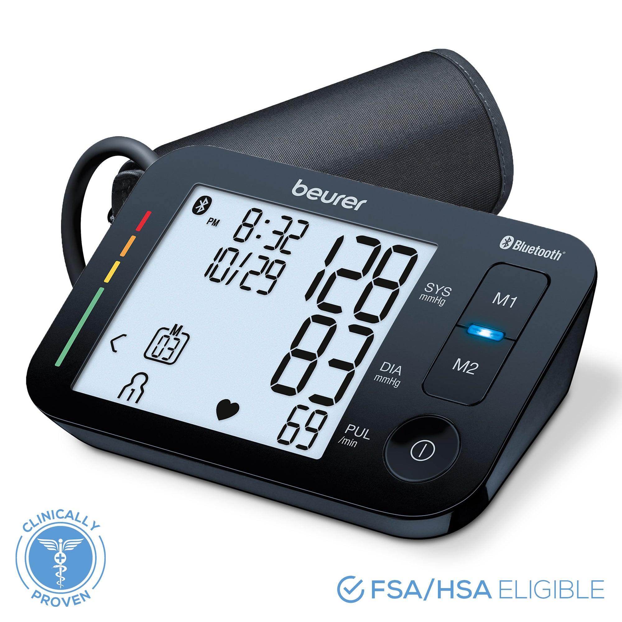 Beurer BM76 Upper Arm Blood Pressure Monitor with Irregular Heartbeat Detection